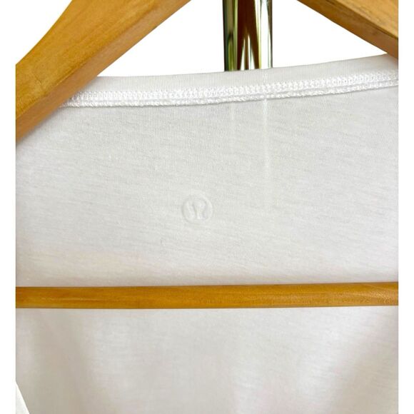 Lululemon Back In Action Long Sleeve Top Womens 10 White Loose Fit Shirt - Picture 2 of 11